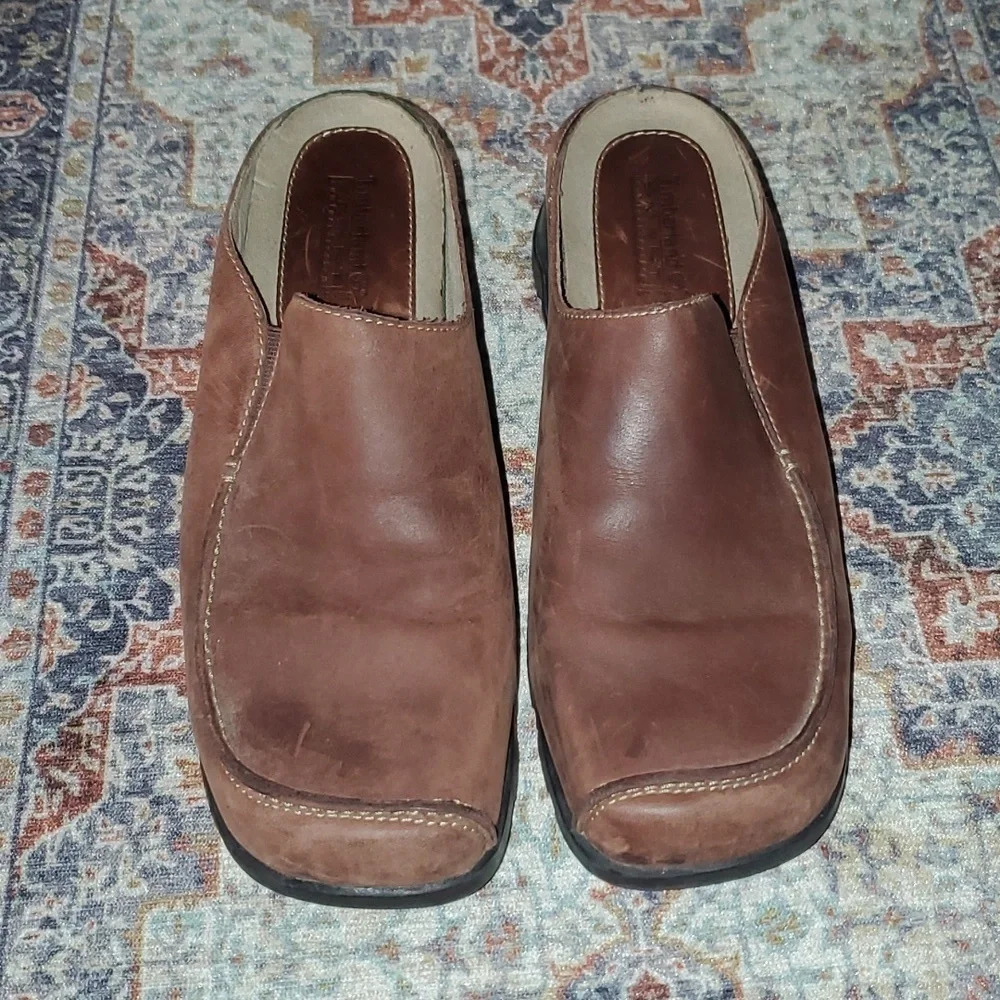 Timberland Brown Leather Women's Mules